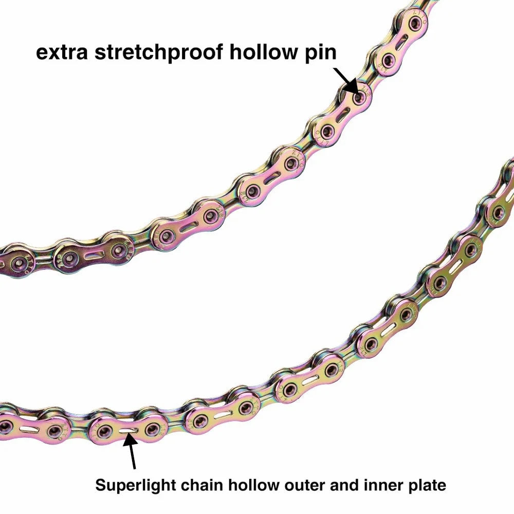 ZTTO Z11 Carbon Steel MTB Road Bike Chain 11-Speed 116 Links Bicycle Chain - Colorful - 5
