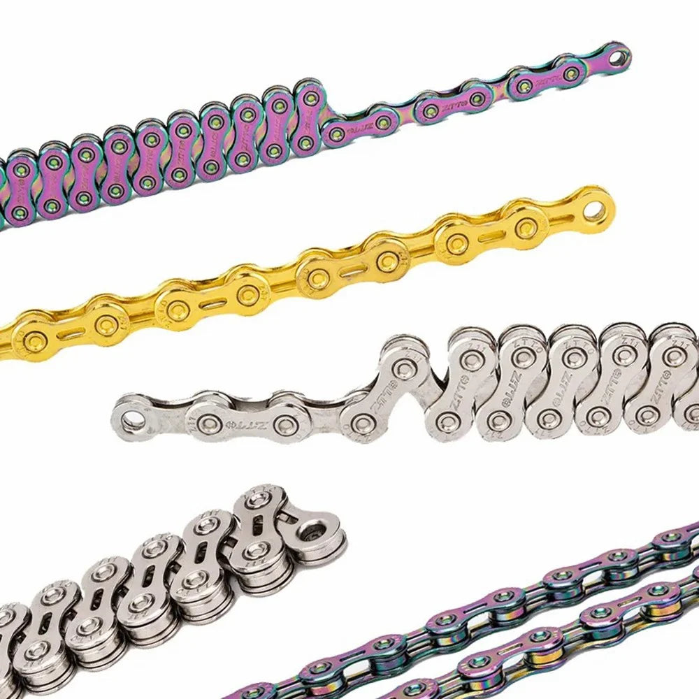 ZTTO Z11 Carbon Steel MTB Road Bike Chain 11-Speed 116 Links Bicycle Chain - Colorful - 7