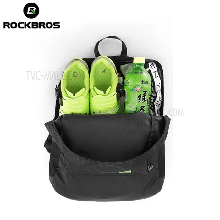 ROCKBROS Bicycle Backpack Portable Foldable Rainproof Outdoor Travel Equipment Bag - Black - 4