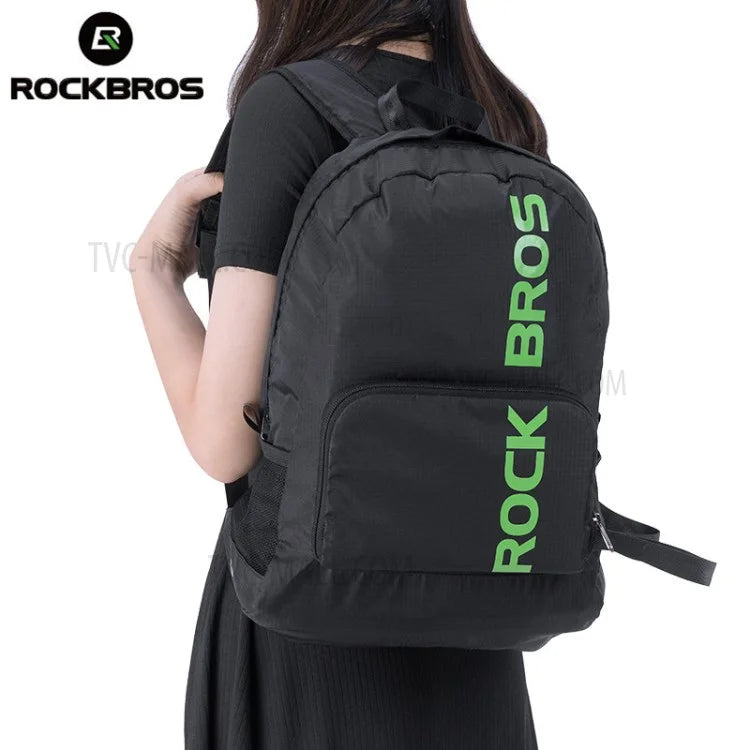 ROCKBROS Bicycle Backpack Portable Foldable Rainproof Outdoor Travel Equipment Bag - Black - 5