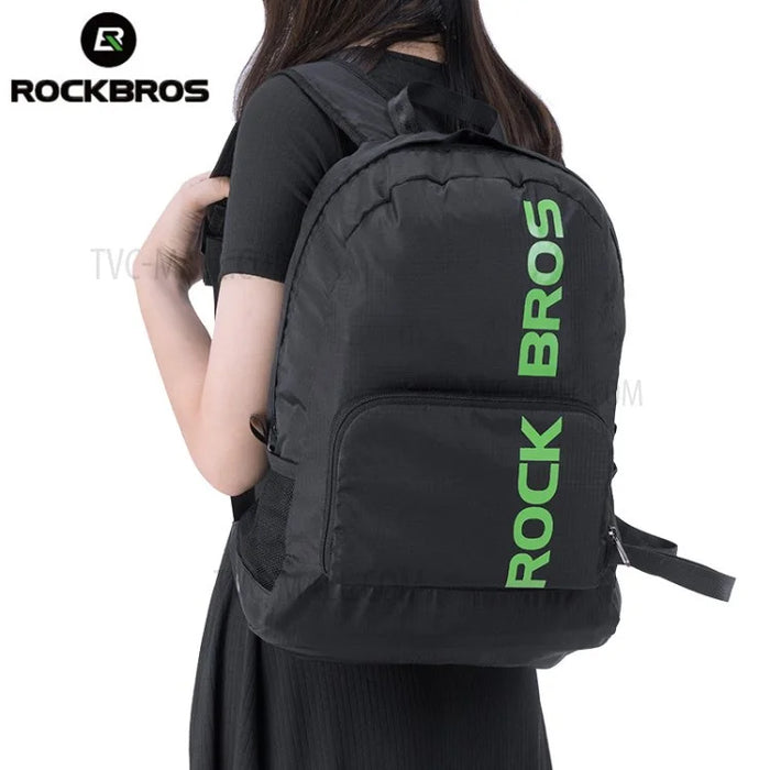 ROCKBROS Bicycle Backpack Portable Foldable Rainproof Outdoor Travel Equipment Bag - Black - 5