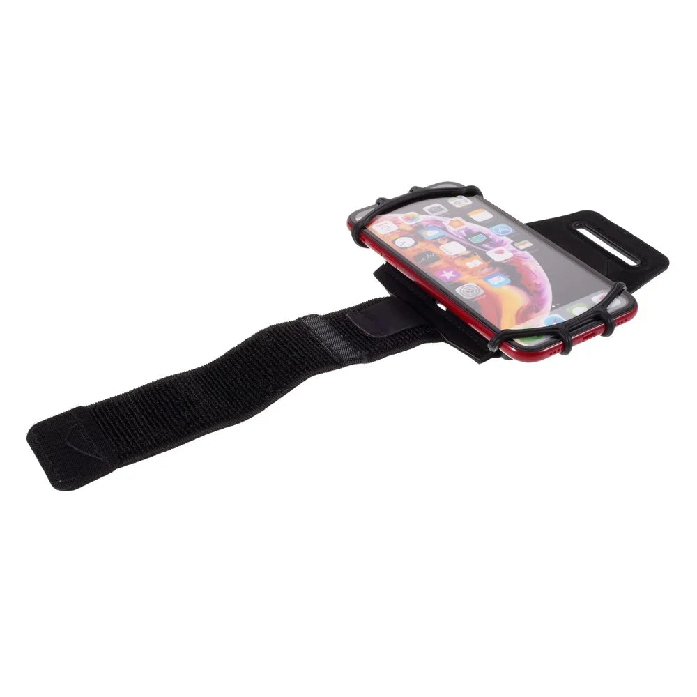 4-6.5 inch Rotating Mobile Phone Arm Bag Adjustable Sports Running Arm Band Wrist Bag - Black - 4