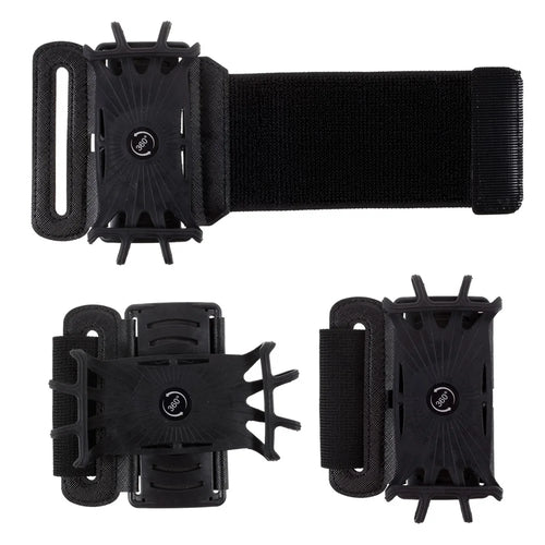 4-6.5 inch Rotating Sports Running Armband Mobile Phone Arm Bag Adjustable Wrist Bag - Black - 1