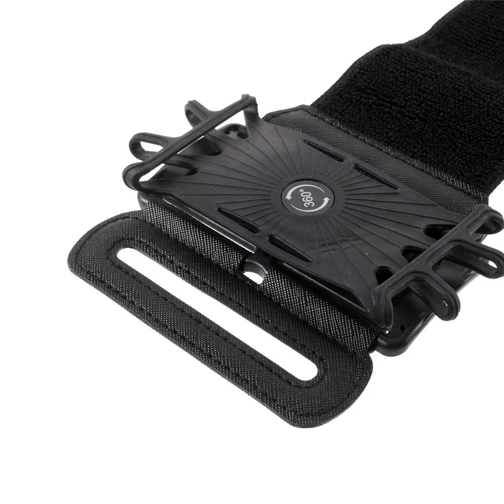 4-6.5 inch Rotating Sports Running Armband Mobile Phone Arm Bag Adjustable Wrist Bag - Black - 3