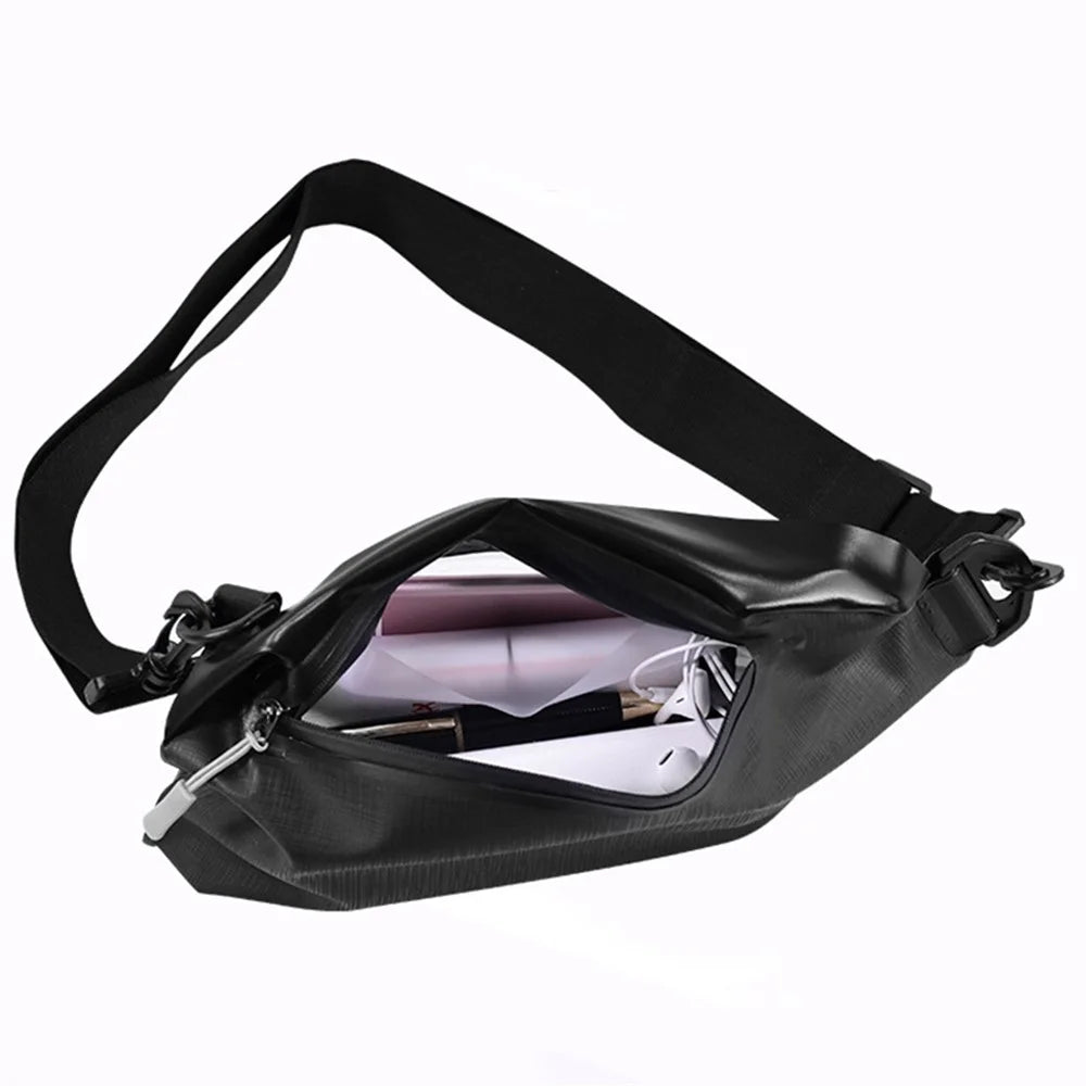 TTEOOBL IPX8 Waterproof Waist Bag Touch Screen Phone Chest Pack with Adjustable Strap - Black - 3