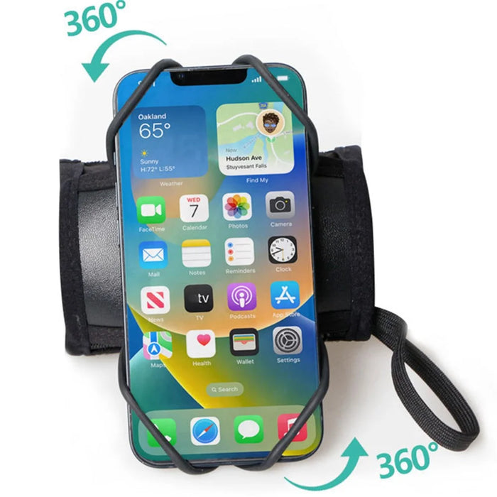 12x10cm Wristband Phone Holder 360-Degree Rotatable Forearm Wrist Storage Bag - 5
