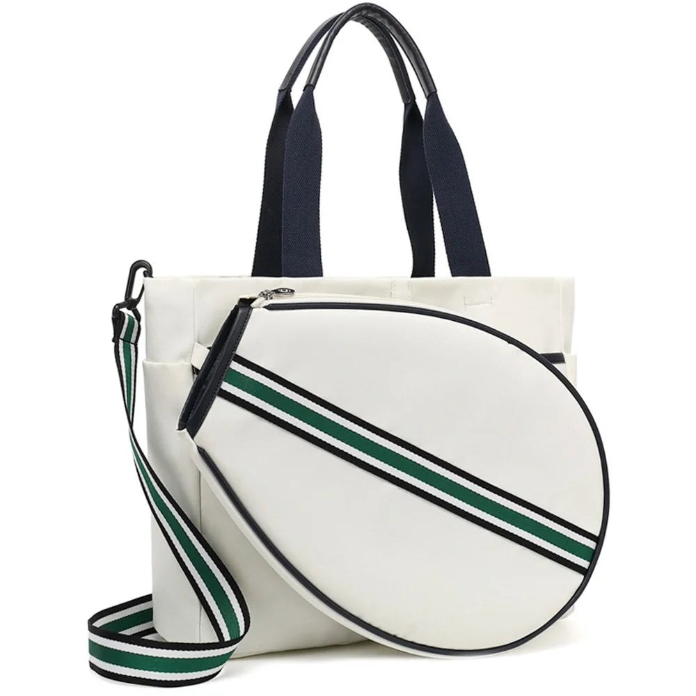 899 Detachable Canvas Badminton Tennis Carrying Bag Single Shoulder Crossbody Bag, 33x11x40cm - 1