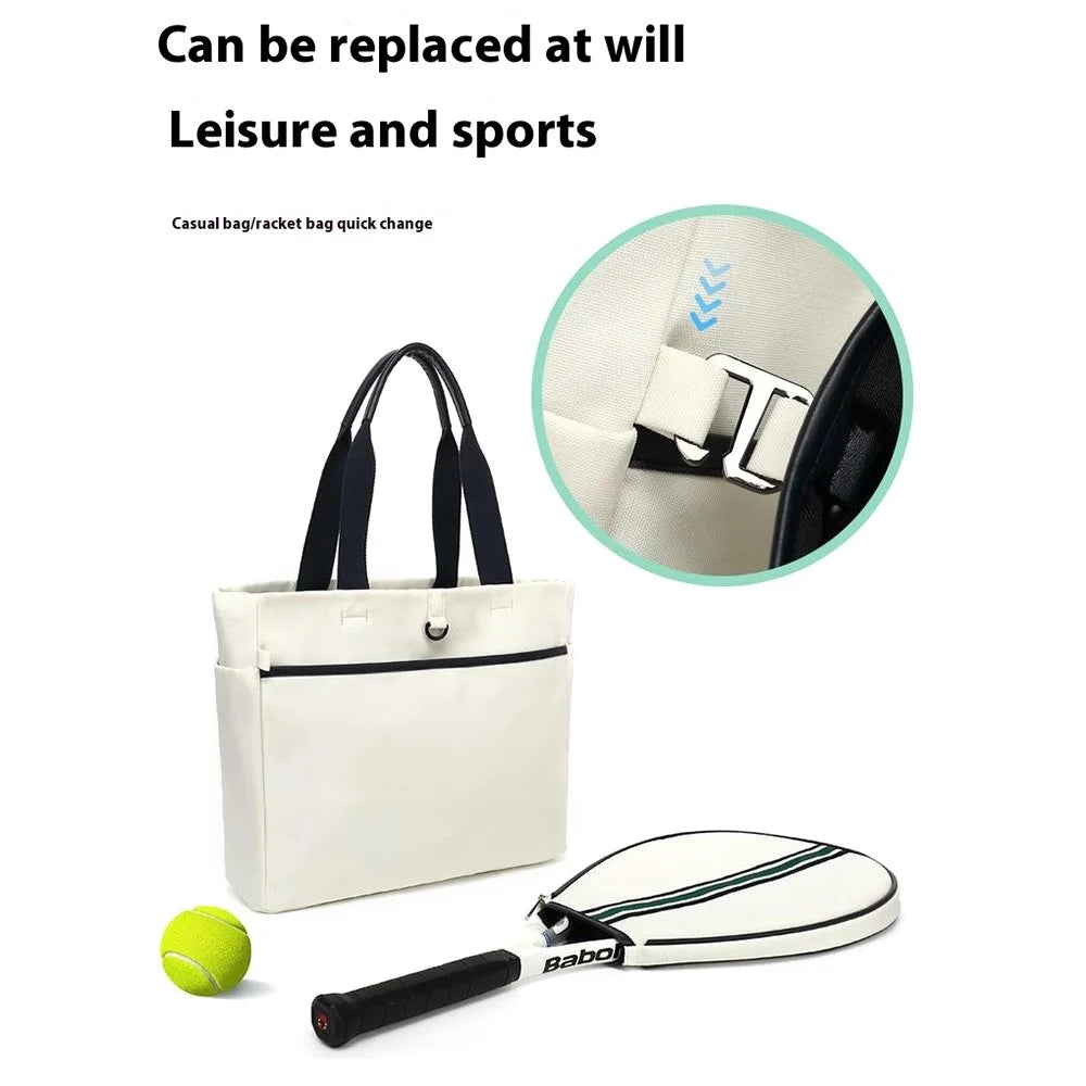899 Detachable Canvas Badminton Tennis Carrying Bag Single Shoulder Crossbody Bag, 33x11x40cm - 3