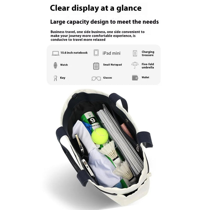 899 Detachable Canvas Badminton Tennis Carrying Bag Single Shoulder Crossbody Bag, 33x11x40cm - 6