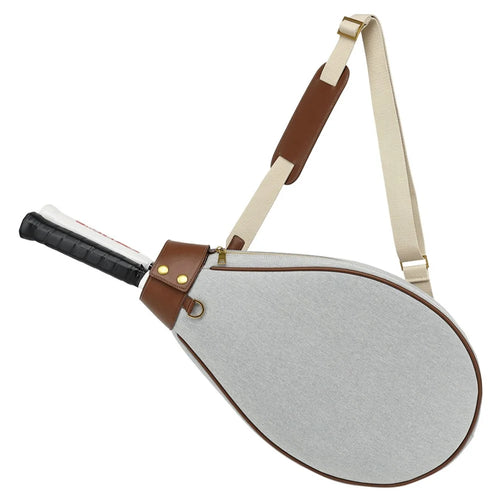 Squash Tennis Badminton Racket Carrying Bag Stylish Single Shoulder Crossbody Bag, 31x7x50cm - Grey - 1