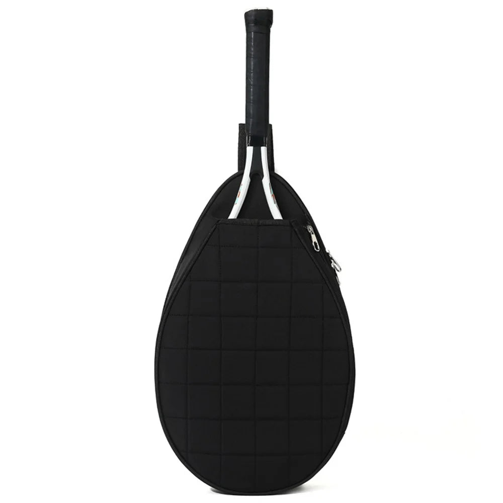 5618 28x7x47cm Tennis Bag Badminton Racket Sling Backpack Crossbody Bag for Men, Women - Black Grid - 1