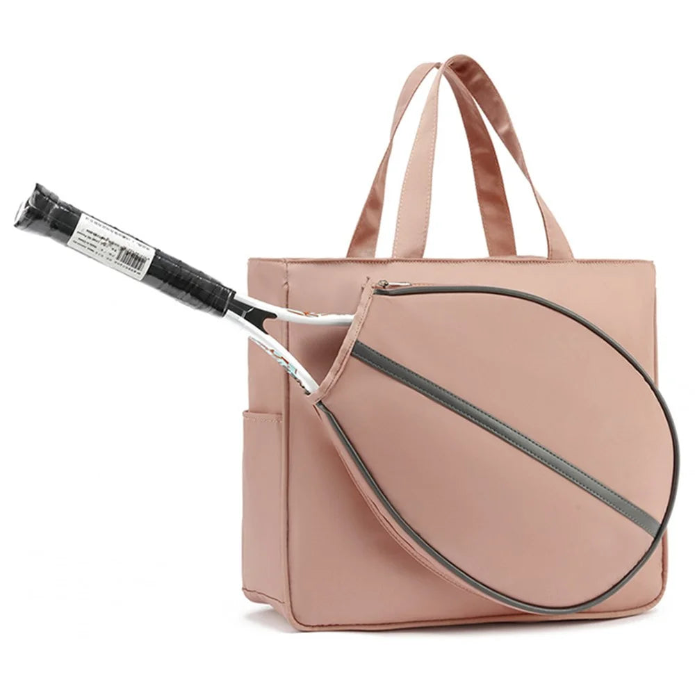 5615 Racket Storage Handbag Gym Tote Bag Shoulder Bag 43x12x36+22cm - Pink / For Tennis Racket - 1