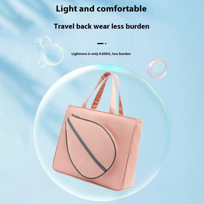 5615 Racket Storage Handbag Gym Tote Bag Shoulder Bag 43x12x36+22cm - Pink / For Tennis Racket - 5
