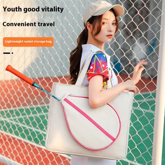 5615 Racket Storage Handbag Gym Tote Bag Shoulder Bag 43x12x36+22cm - Pink / For Tennis Racket - 7