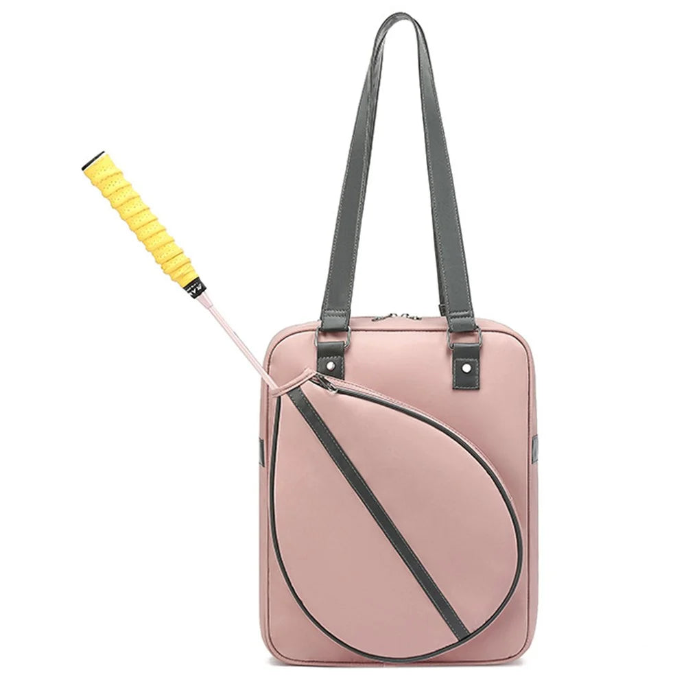 5611 30x39x11cm Badminton Racket Storage Bag Shoulder Bag Handbag Gym Tote Bag - Pink - 1