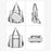 5625 PU Leather Racket Storage Bag Handbag Gym Bag Crossbody Shoulder Bag - Dark Blue - 3