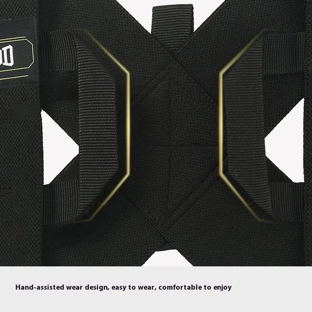 GOUNOD HB06 Bench Press Push Up Shoulder Belt Fitness Training Correction Strap Open Shoulder Auxiliary Belt - Black S / (45KG-55KG) - 6