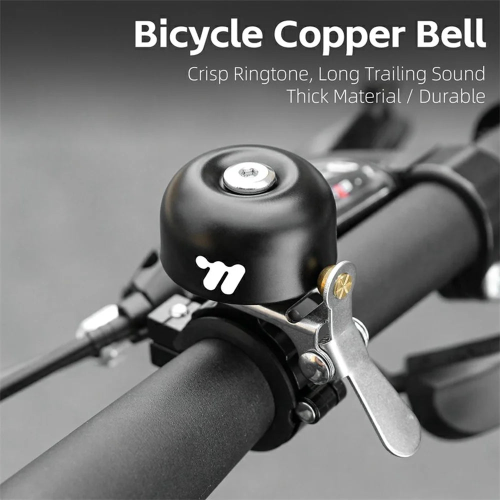 WEST BIKING YP0706060 Mountain Bike Bell Super Loud Vintage Bicycle Cycling Copper Bell - Black - 3