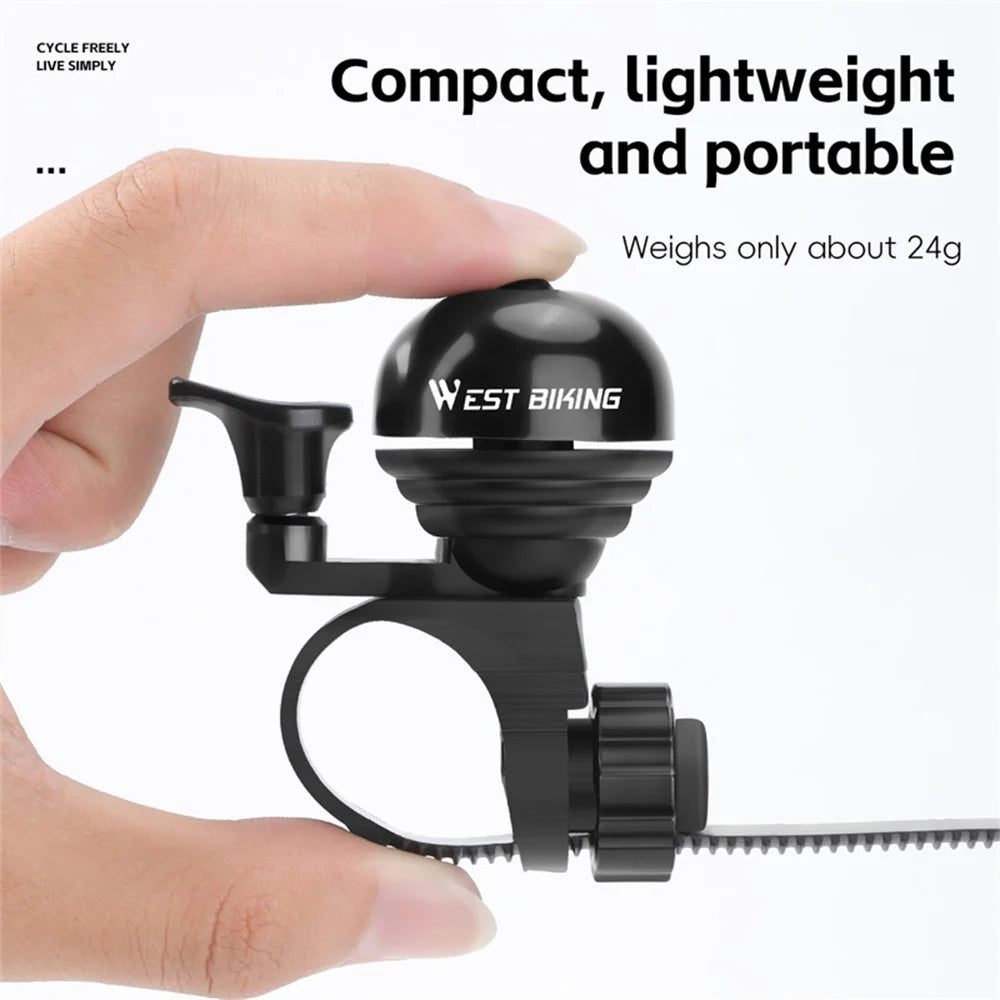 WEST BIKING YP0706057 Bicycle Bell for Mountain Road Bike High Decibel Cycling Warning Horn - Black - 5