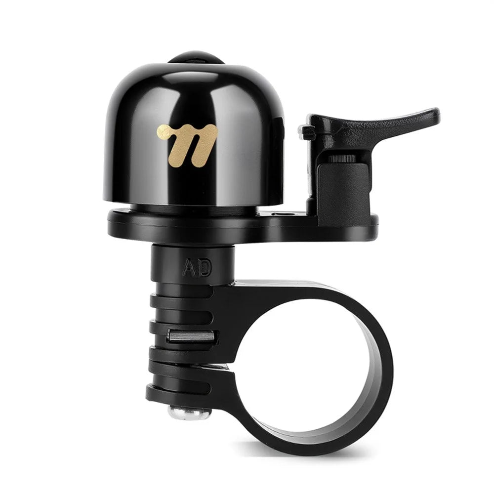 WEST BIKING YP0706066 Copper Bike Bell Loud Crisp Bicycle Warning Ring Anti Slip for Mountain Road Bike - Black - 2