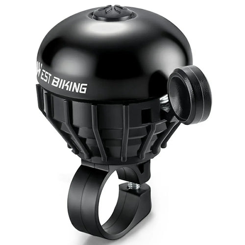 WEST BIKING YP0706061 Aluminum Alloy Bicycle Thumb Bell Waterproof Rustproof High Decibel Cycling Warning Horn - Black - 1