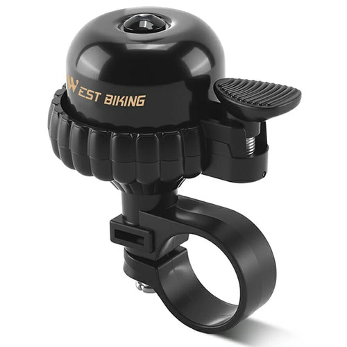 WEST BIKING YP0706068 Vintage Bicycle Copper Bell Waterproof Cycling Safety Alert for Mountain Bike - Black - 1