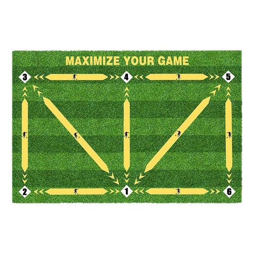 60 x 90cm Soccer Training Mat Diatomaceous Silent Non Slip Football Practice Pad for Indoor Footwork Training - Yellow - 1