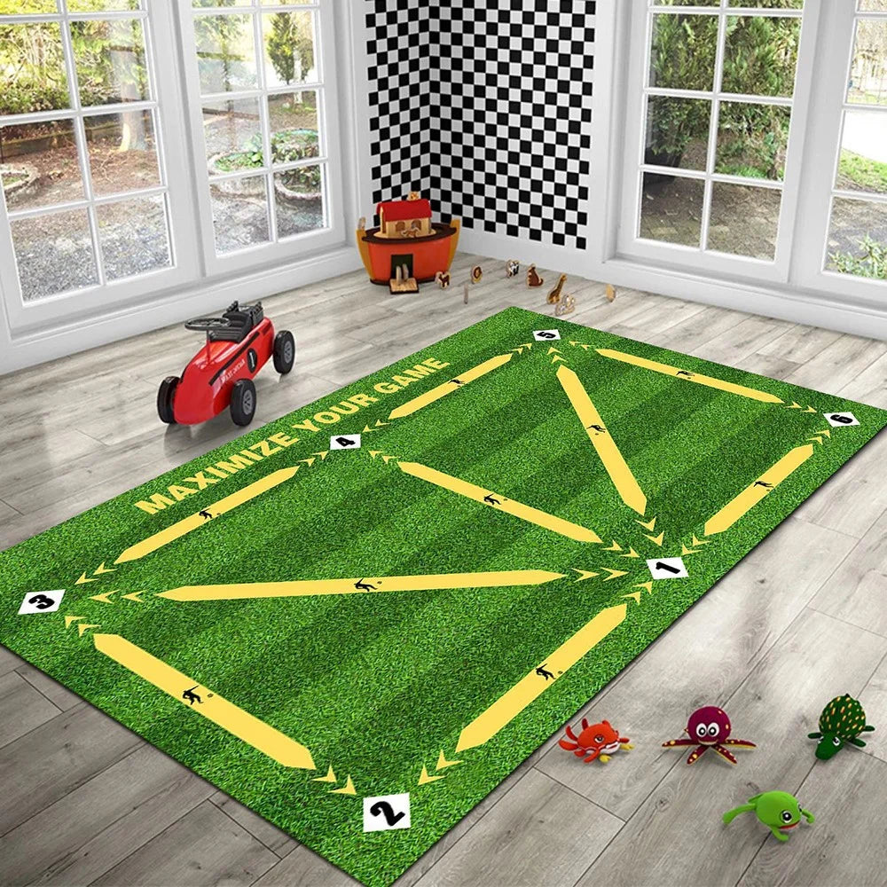 60 x 90cm Soccer Training Mat Diatomaceous Silent Non Slip Football Practice Pad for Indoor Footwork Training - Yellow - 2
