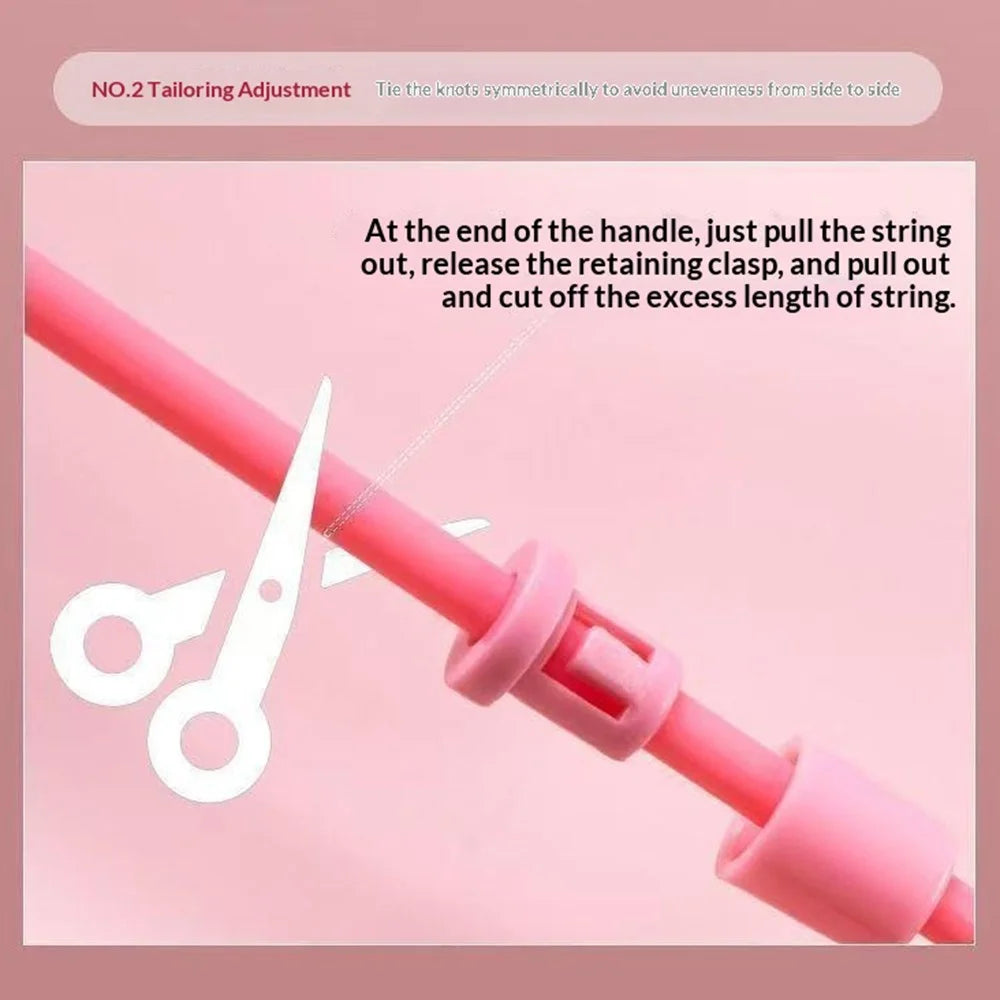 Children Jump Rope Students Elementary School Adjustable Length PVC Rope Lightweight for Kids - Pink - 5