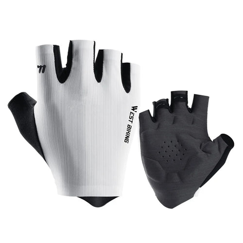 WEST BIKING YP0211279--280-281 Cycling Gloves Shock Absorbing Breathable Road Bike Anti-Slip Touchscreen Gloves for Training - Short Finger (Mountain Style)|M - 1