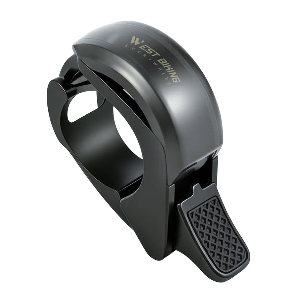 WEST BIKING YP0706076 Aluminum Alloy Bike Bell Whale Design Invisible Bell for Mountain Road Bike Handlebar 22.2-31.8mm - Black - 1