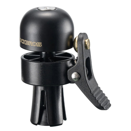 ROCKBROS 340023001 BB2606 Handlebar End Plug Bell 80dB Copper Alloy for Road Bike - Black - 1