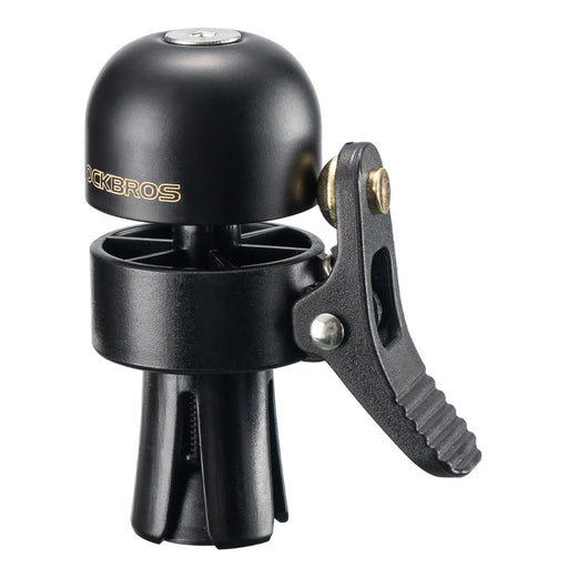 ROCKBROS 340023001 BB2606 Handlebar End Plug Bell 80dB Copper Alloy for Road Bike - Black - 1