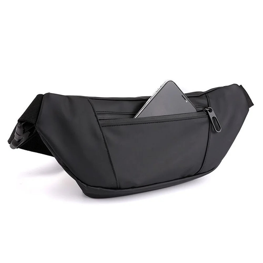 Large Capacity Sports Fanny Pack Waist Chest Bag for Jogging Cycling Hiking - Black - 3