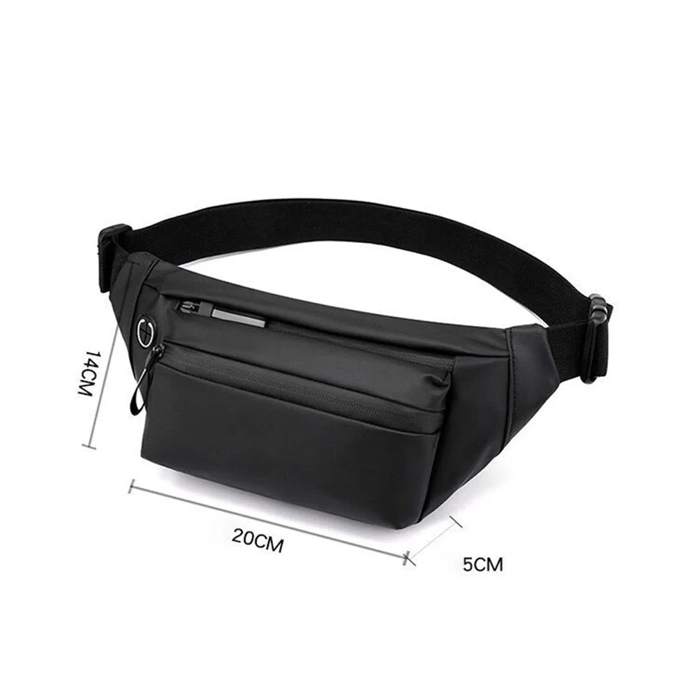Large Capacity Sports Fanny Pack Waist Chest Bag for Jogging Cycling Hiking - Black - 6