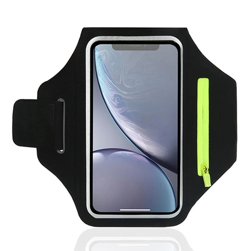 Universal for 6.7-inch Phones and Below Sports Armband Phone Case Mobile Phone Arm Bag for Running Cycling - Black - 1