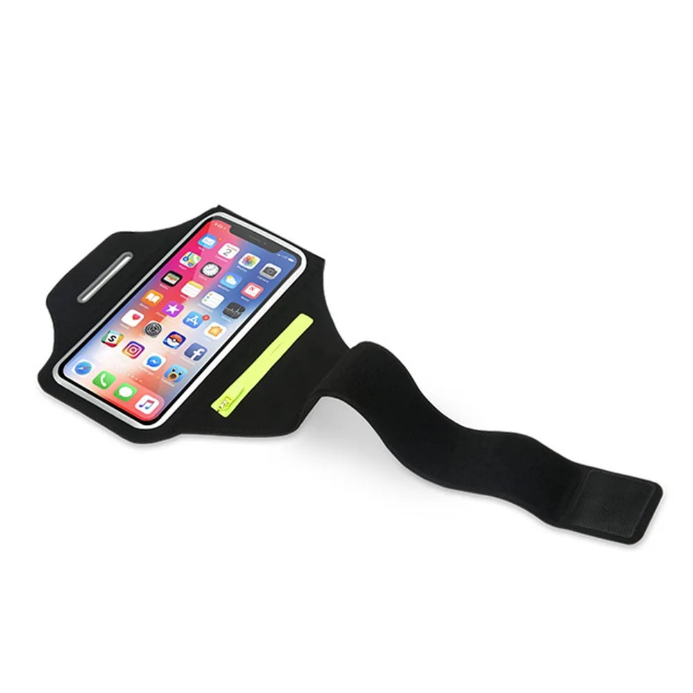 Universal for 6.7-inch Phones and Below Sports Armband Phone Case Mobile Phone Arm Bag for Running Cycling - Black - 2