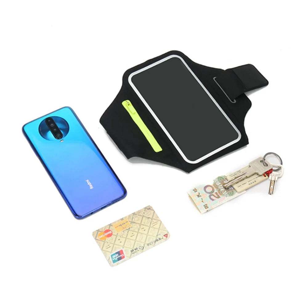 Universal for 6.7-inch Phones and Below Sports Armband Phone Case Mobile Phone Arm Bag for Running Cycling - Black - 5