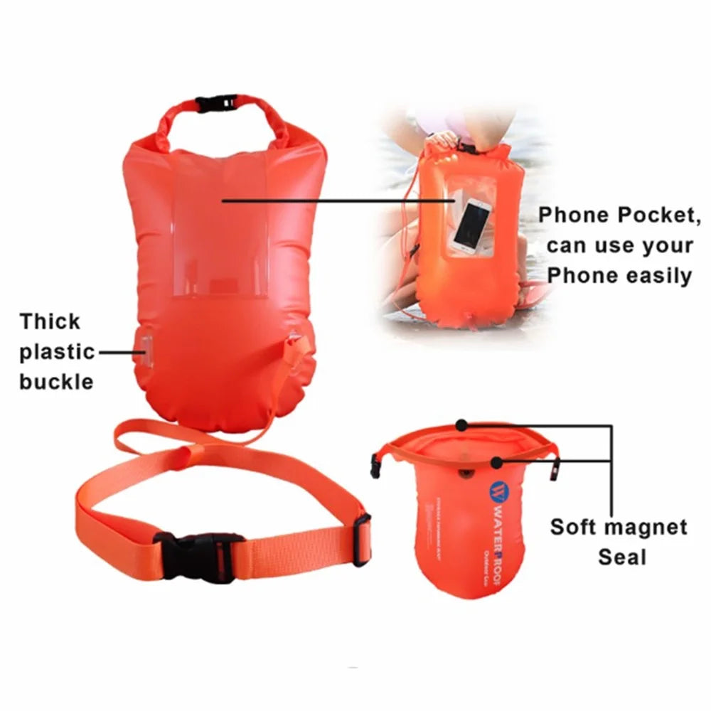Outdoor Dry Bag Swimming Waterproof Bags Sack Floating Gear Bags for Boating Fishing Rafting - Orange - 4
