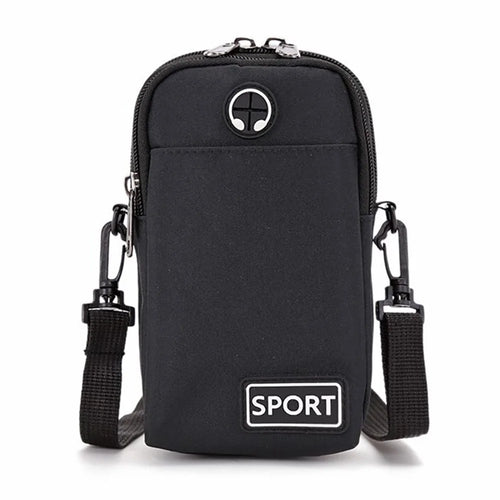 Color-matching Crossbody Cell Phone Purse Wallet Waist Bag (Suitable for Smartphone under 6.5-inch) - Black/Black - 1