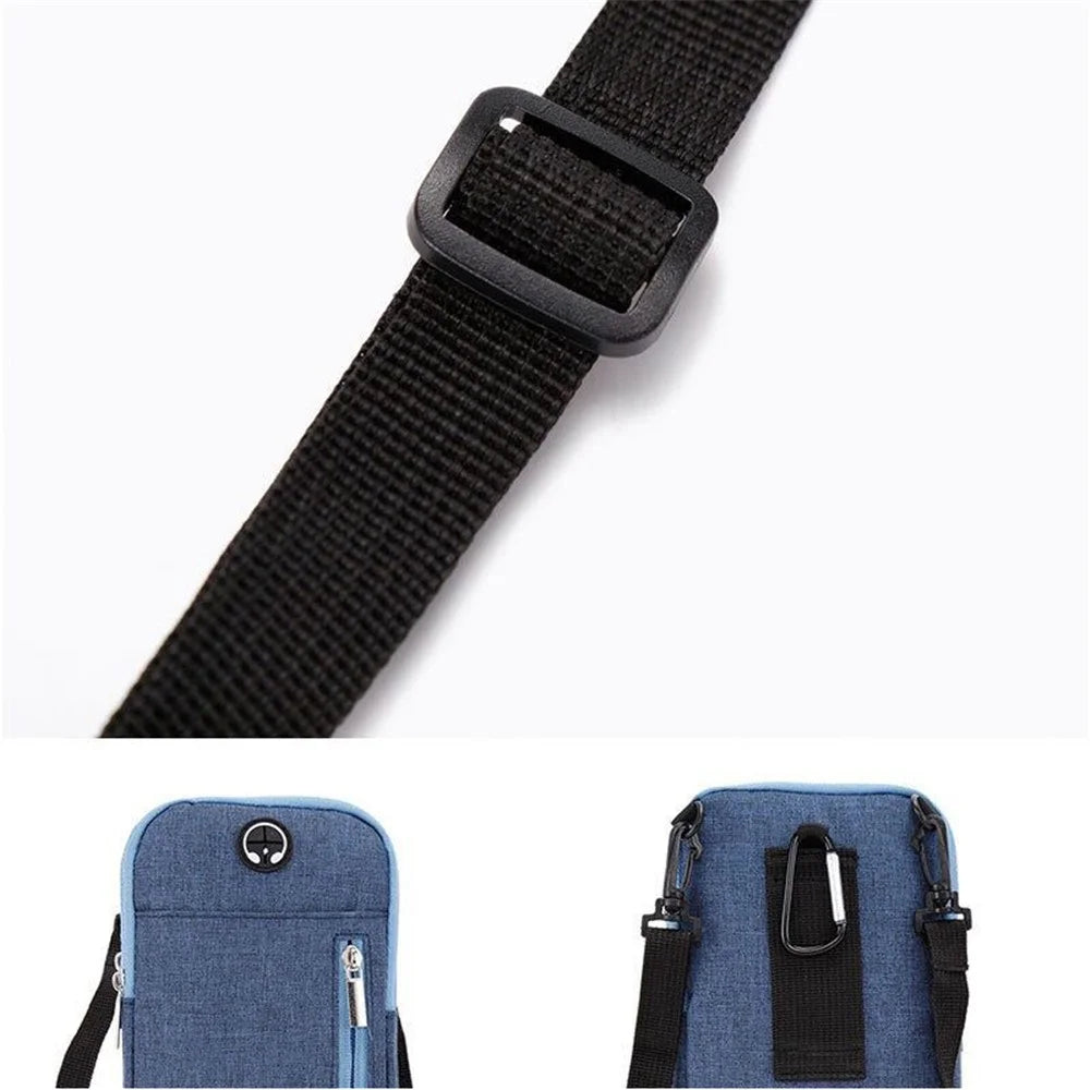Color-matching Crossbody Cell Phone Purse Wallet Waist Bag (Suitable for Smartphone under 6.5-inch) - Black/Black - 4