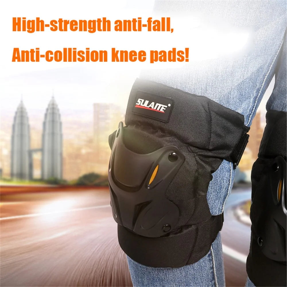 SULAITE 1 Pair MTB Bike Motorcycle Riding Protective Knee Pads Guards - 6