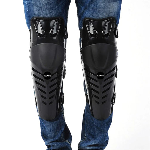 SULAITE 1 Pair GT-313 Motorcycle Knee Pad Men Protective Gear Knee Protector EVA Hard Shell Guard Pad Set - Black - 1