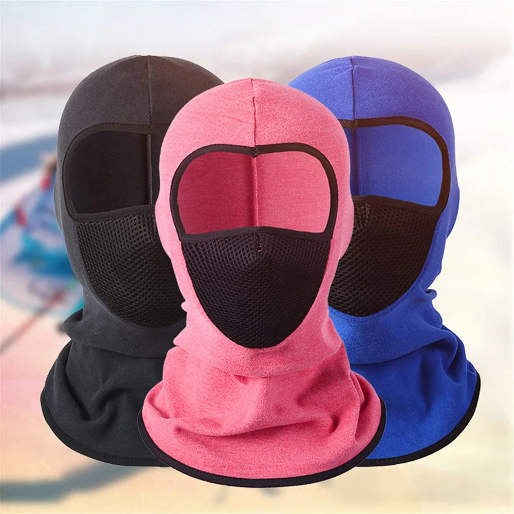 Outdoor Motorcycle Cycling Windproof Balaclava Breathable Mesh Face Mask Neck Warmer - Sapphire - 2