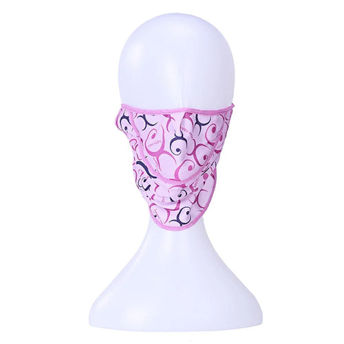 UV Face Shield for Driving Summer Sun Protection Breathable Face Cover - Purple Flower - 1