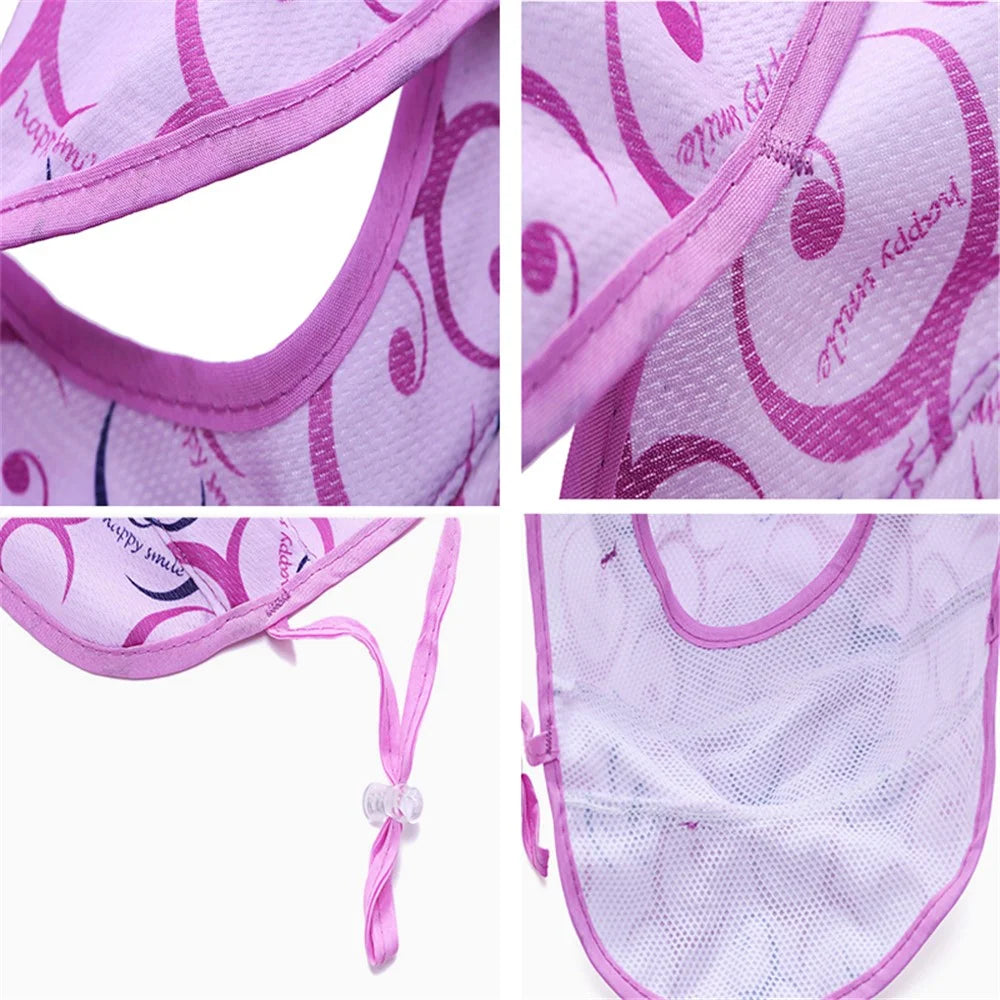 UV Face Shield for Driving Summer Sun Protection Breathable Face Cover - Purple Flower - 5
