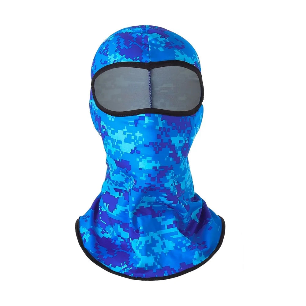 Outdoor Sunproof Breathable Headgear Motorcycle Bike Cycling Ice Silk Scarf Face Cover - Camouflage Blue - 1