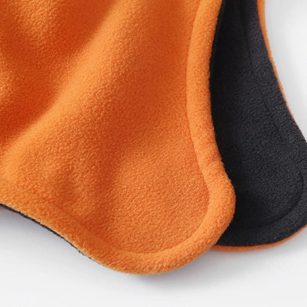 Winter Thermal Cap Cycling Running Beanie Full Ear Cover Hat Warm Outdoor Hat - Orange - 3