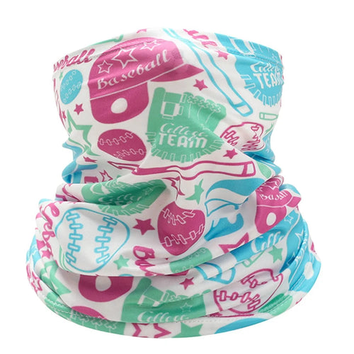 Cartoon Printed Kids Summer Outdoor Sun-proof Magic Scarf Neck Gaiter  Breathable Cycling Face Cover - Style 11 - 1