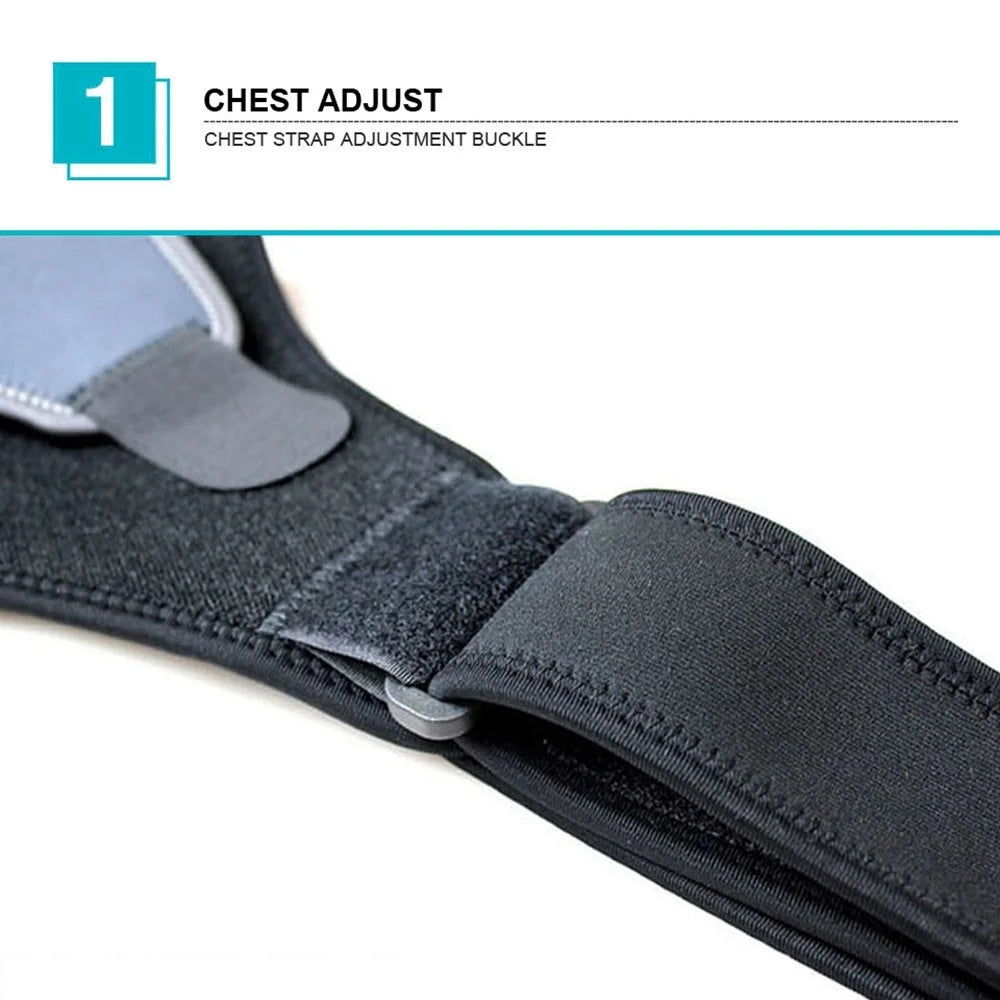 AOLIKES A-1697 Recovery Shoulder Brace Shoulder Stability Support Adjustable Fit Sleeve Wrap Relief for Shoulder Injuries and Tendonitis - Black / Grey - 6